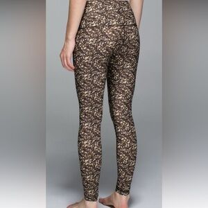 Lululemon athletica Shine Tight (Roll Down) Shimmy Shimmer Multi Leggings Size 6